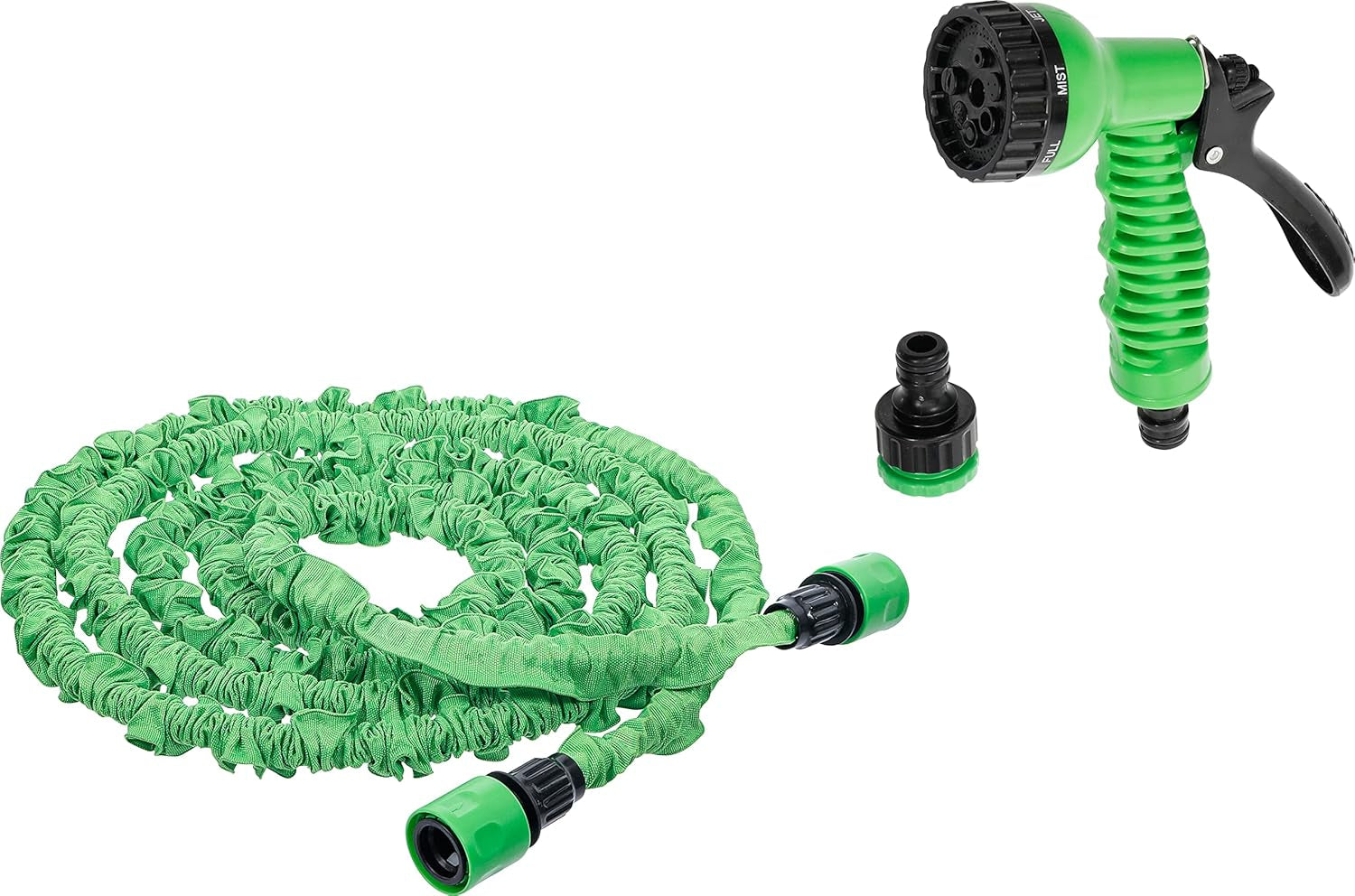 BGS bricolage 70903 | Tuyau d'eau | Textiles | Flexible | avec douche de jardin à 7 fonctions | 3-10 m