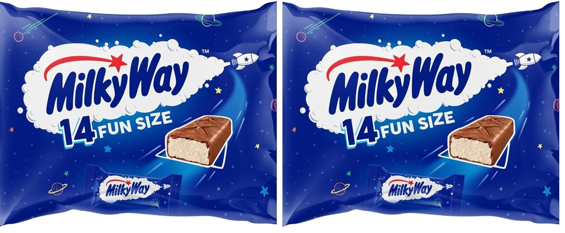 Mini Pack de Chocolat en Vrac, Mini Barres de Chocolat au Nougat Crème Caramel, 227g, Idée Cadeau Chocolat, Grand Pack de Chocolat