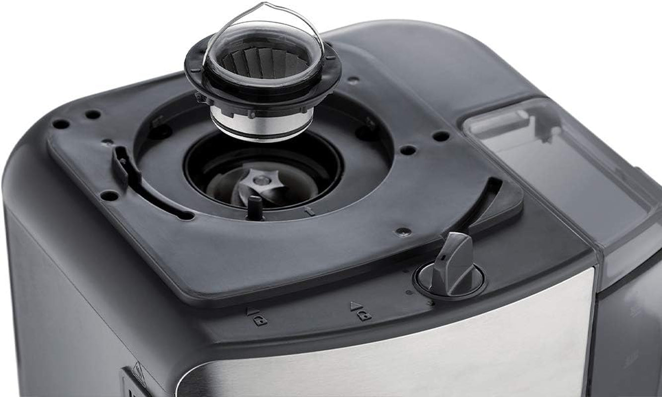 Russell Hobbs Cafetière avec moulin et carafe thermique [minuterie numérique, pomme de douche pour une extraction et un arôme optimaux] Grind&Brew (1-10 tasses, 3 réglages de mouture) Cafetière à filtre 25620-56