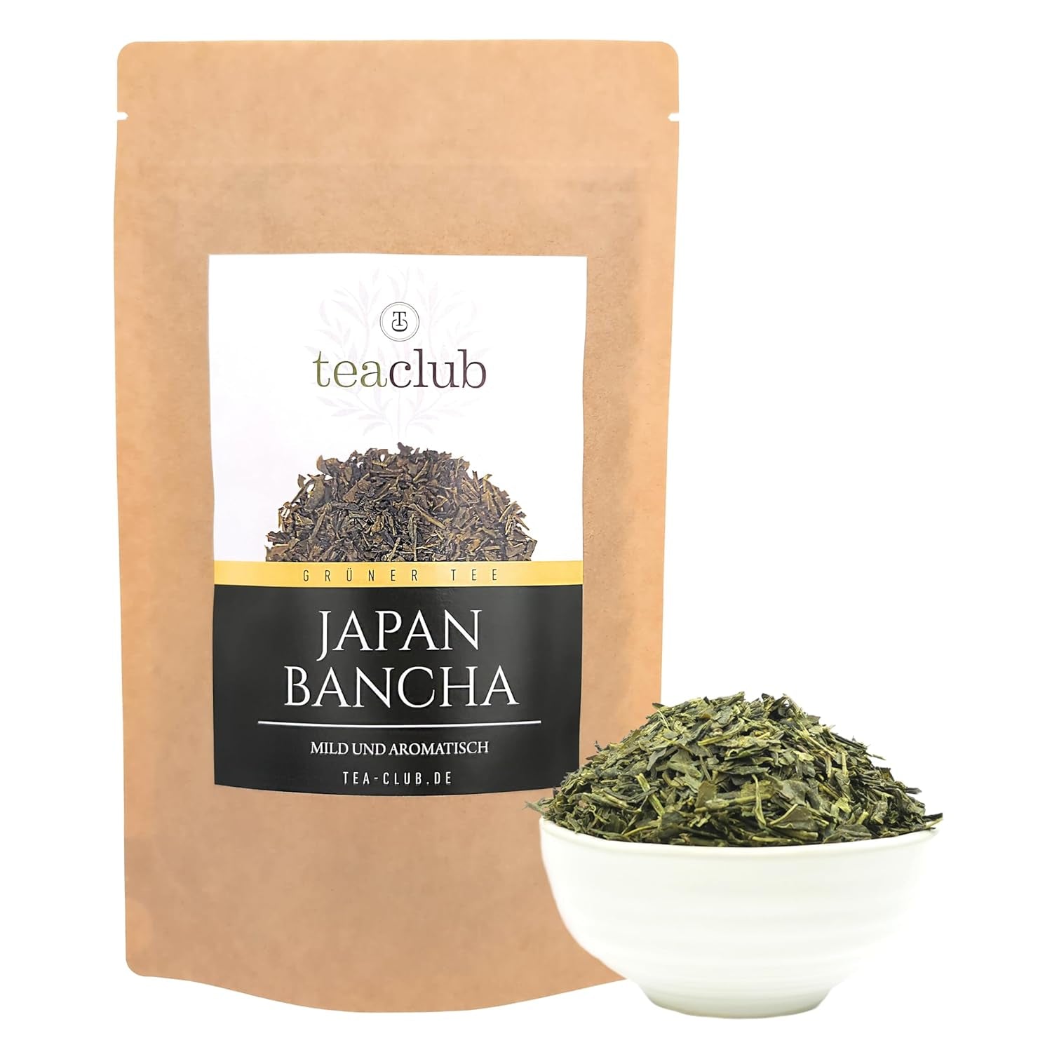Thé vert japonais Bancha en vrac 100 g, thé vert japonais aromatique et délicat, Teaclub Green Tea