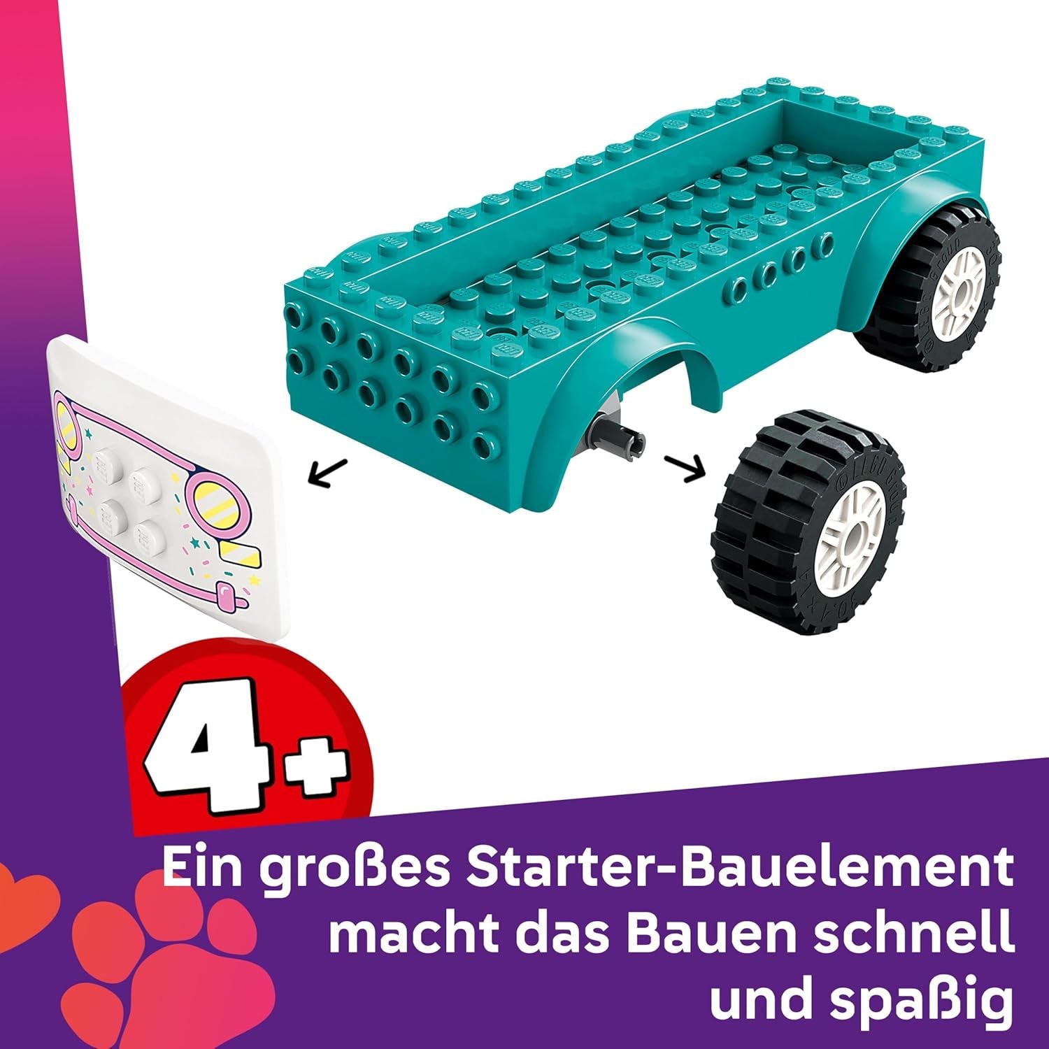 LEGO Friends Heartlake City Ice Cream Truck Pretend Play Set 2 figurines et un lapin ensemble de construction 4 ans filles jouet personnage figurine jouet de construction 42644 Jeux de construction Besuche den LEGO-Store