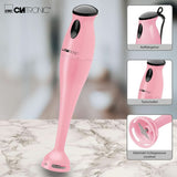 Clatronic Stabmixer/Pürierstab/Blender/Stab-Mixer/Stick/Mixstab SM 3577 ; Edelstahl-Schlagmesser; Pour Smoothie, Kürbispüree, Babybrei, Milchshake ; Avec Mixbehälter (500 ml); 180 watts ; Cuisine Rose Naty Shop