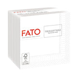 , Serviettes en papier jetables, idéales pour les apéritifs et les cocktails, paquet de 100 serviettes, taille 24 x 24, 4 plis, 2 épaisseurs, blanc, papier 100 % pure cellulose, certifié FSC (lot de 6)