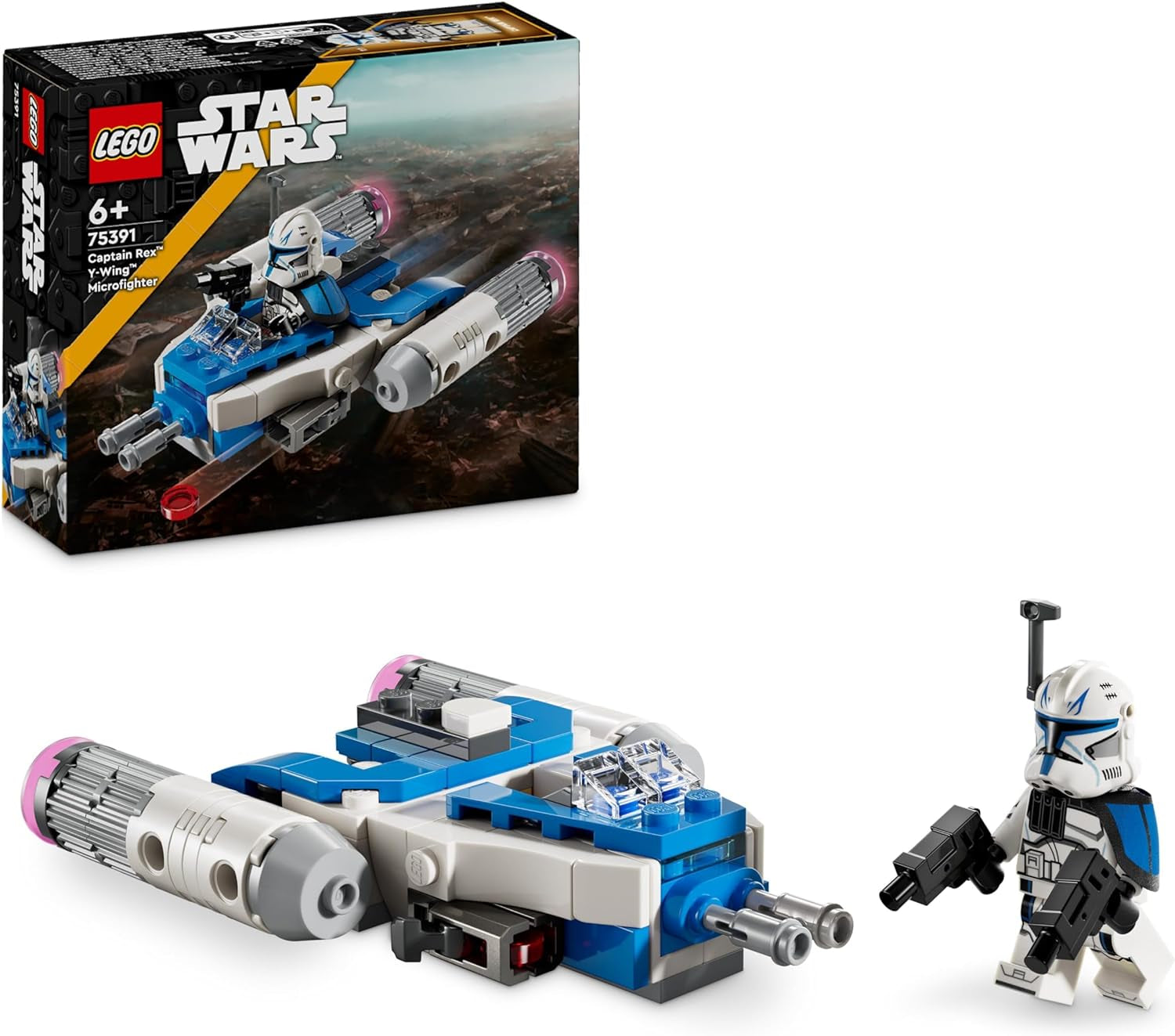 LEGO Star Wars Captain Rex Microfighter Y-Wing Briques de construction Vaisseau spatial à collectionner Idée cadeau pour garçons et filles à partir de 6 ans 75391 Ensembles de construction Besuche den LEGO-Store Default Title