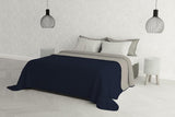 Literie italienne Estivo lit simple, linge, Aqua, 170 X 270 Cm Couettes et couettes Naty Shop Grigio Chiaro/Blu Scuro 260 X 270 Cm