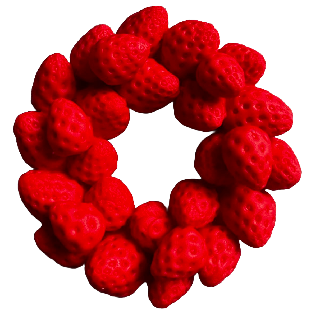 Décoration comestible en pâte à sucre, Décorations en Pâte à Sucre Couronne de Fraises Naty Shop