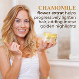 Intea Camomille - Masque Capillaire Reflets Blonds - Hydrate et nourrit les cheveux blonds - Masque Capillaire Naty Shop 250 ML