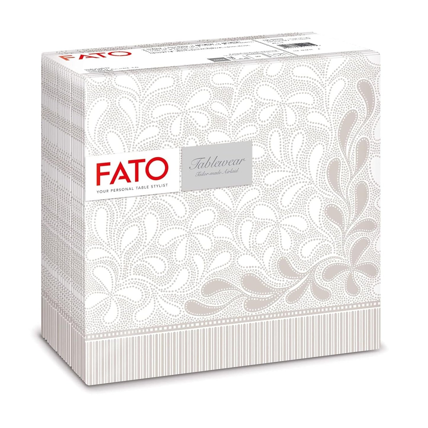 Fato - Serviettes en papier sec, airlaid, effet textile, paquet de 50 serviettes, 40X40 pliées en format 4, Tropicana Decor