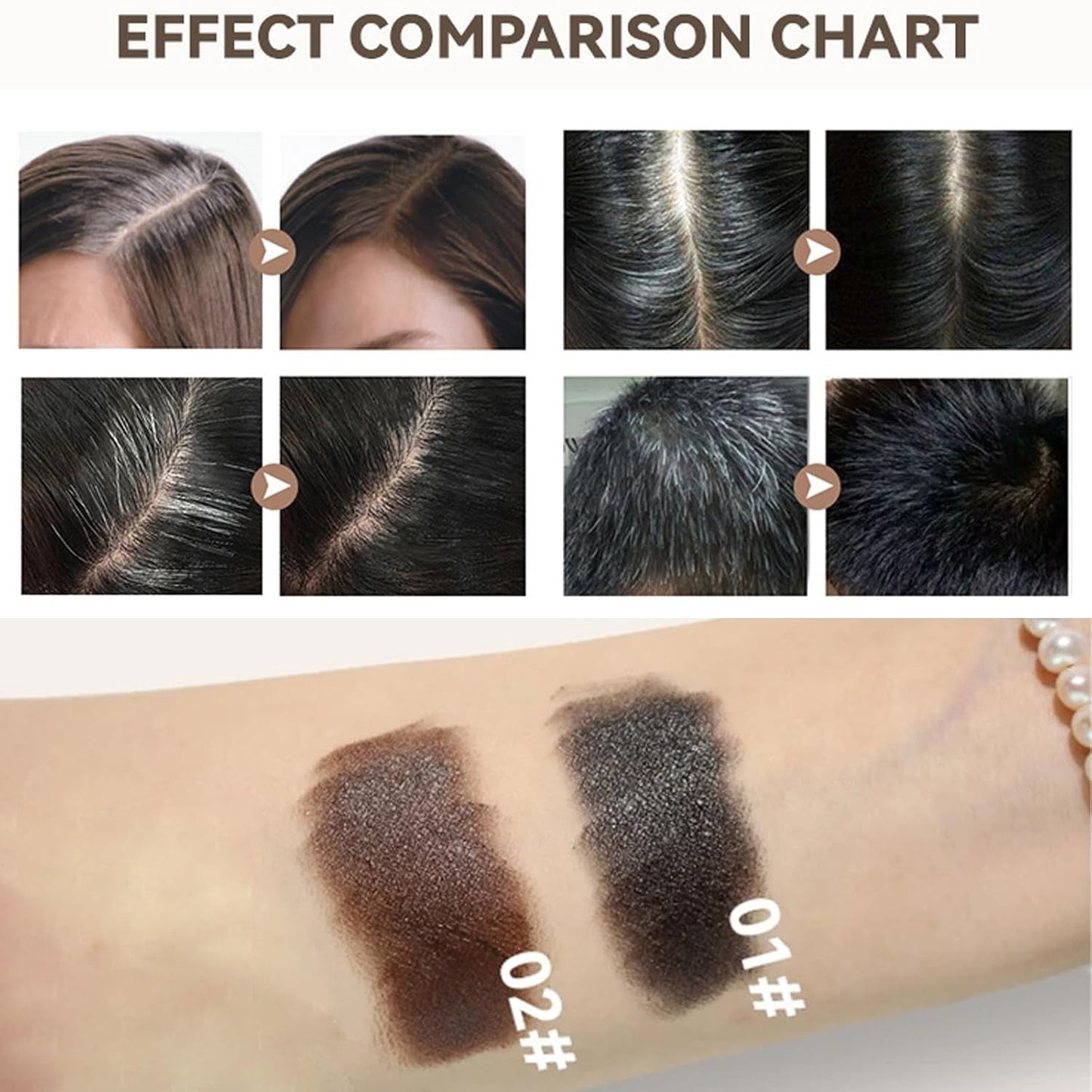 Bâton de Couleur de Cheveux Coloration de Cheveux Temporaire Rouge à Lèvres Teinture pour Cheveux, Rouge à Lèvres Temporaire Teinture pour Cheveux Couleur Blanche Couverture de Cheveux Bâton de Maquillage DIY Teinture pour Cheveux Noir Brun Coloration pour Cheveux Naty Shop