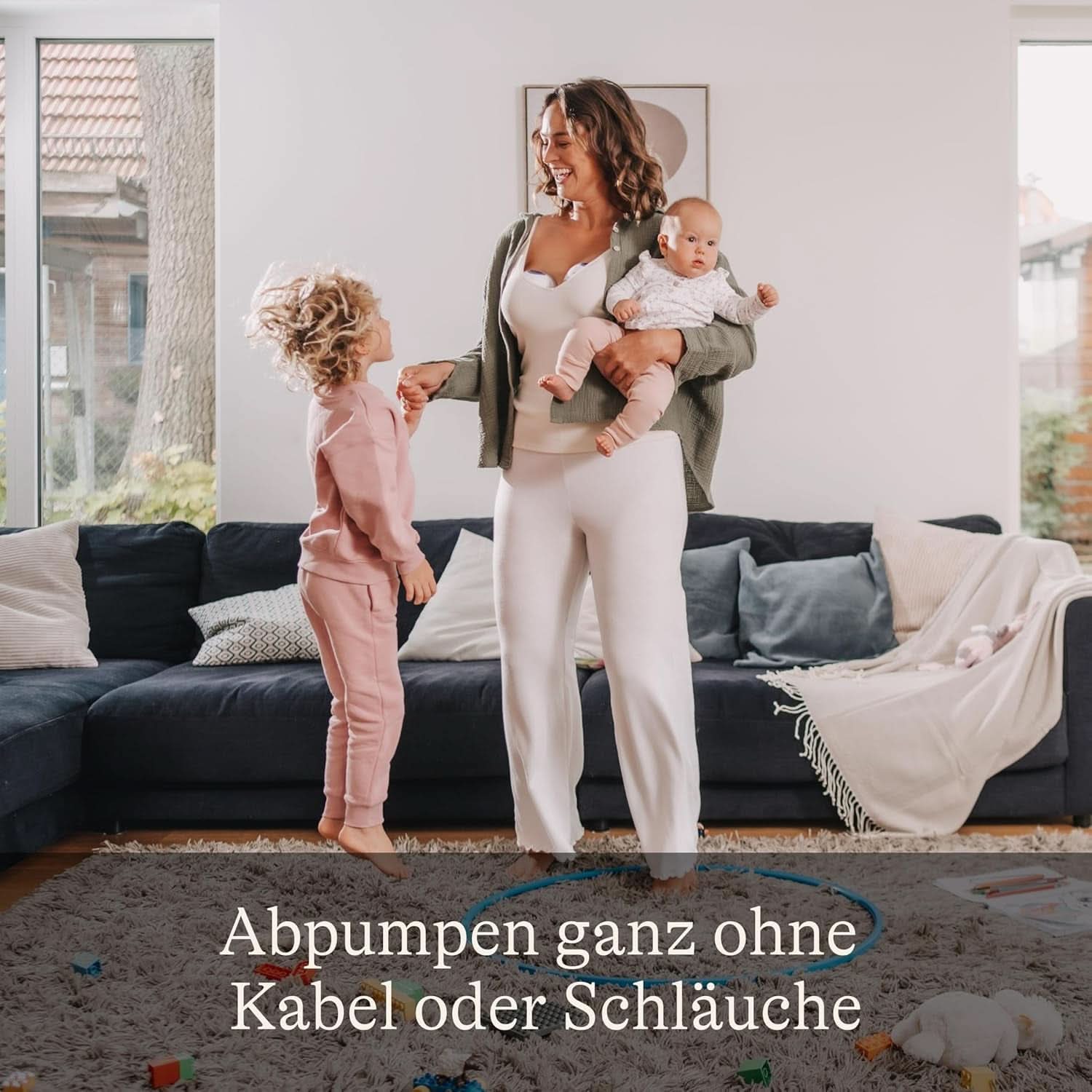 Lansinoh Tragbare Elektrische Doppelmilchpumpe – Freihändig Und Leise Abpumpen Ohne Kabel & Schläuche – Wiederaufladbarer Akku – Einfache Bedienung & Reinigung - Accessoires mains libres Alimentation et allaitement Bebe Naty Shop