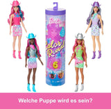 Poupée mannequin Barbie Color Reveal et accessoires avec 6 surprises, série Disco Star avec paillettes métalliques et haut à couleur changeante (les styles peuvent varier), JCP01 Naty Shop Dolls
