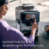 Siemens EQ900 TQ903D03 Machine à expresso automatique, contrôle par application, écran tactile intuitif, mode Barista, AromaBoost, réduction du bruit, broyeur Premium, nettoyage automatique à la vapeur, 1500 W, acier inoxydable
