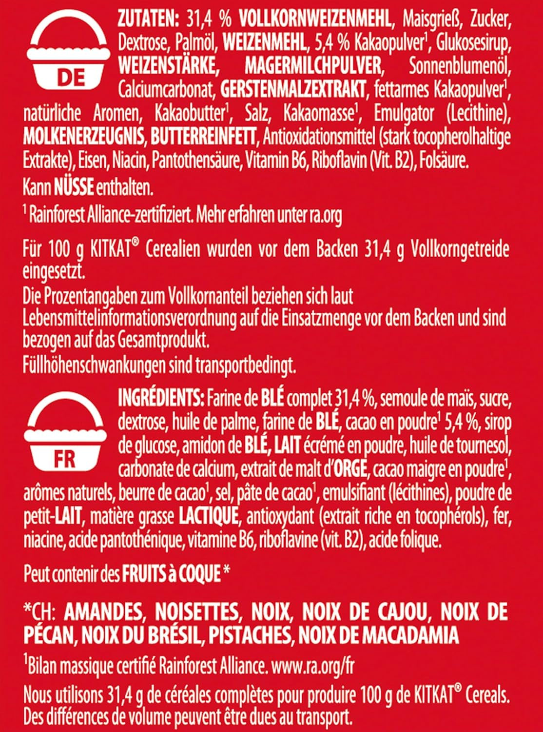 Nestlé Céréales, Knusprige Frühstücks-Cerealien Mit Der Typischen -Waffel Und Köstlicher Schokolade, 1Er Pack (1 X 330G) Cereale Naty Shop