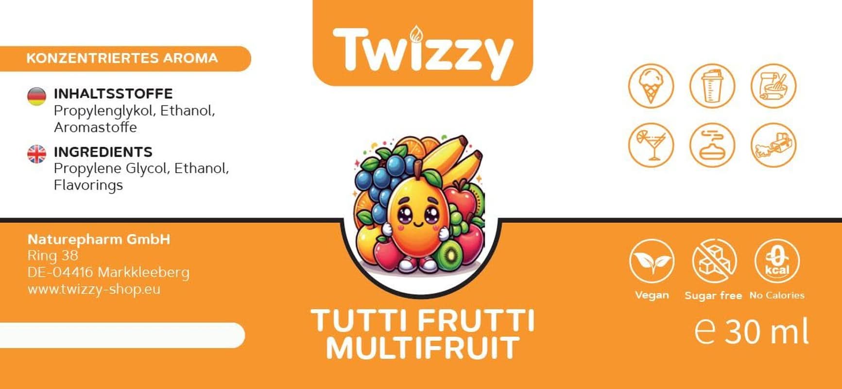 Arôme concentré Tutti Frutti Twizzy, 30 ml Arômes Naty Shop