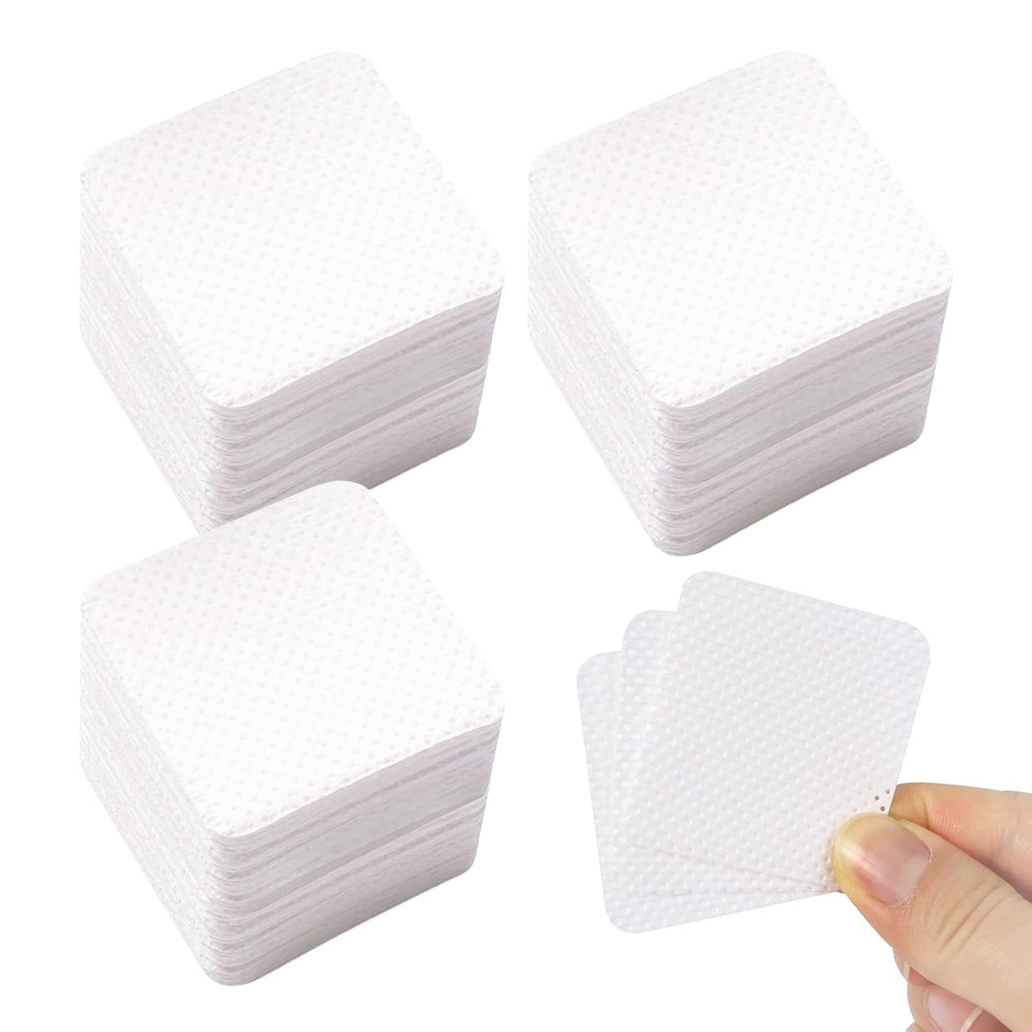 Qufiiry 300 Stück Fusselfreie Nageltücher, Lingettes pour ongles non pelucheuses, Fusselfrei Nagel Wattepads, Nagel Wischtücher Für Cleaner Gelnägel Nagellackentferner Wattepads Nail Wipes Pads