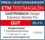 Machine à expresso GASTROBACK avec moulin comprenant pot à lait, presse-agrumes et porte-filtre en acier inoxydable - Machine à expresso Barista avec mousseur à lait - Machine à expresso avec 30 réglages de mouture