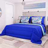PETTI Artigiani Italiani - Couverture d'hiver pour lit double, maxi, monochrome, double face, blanc, gris, 100% Made in Italy