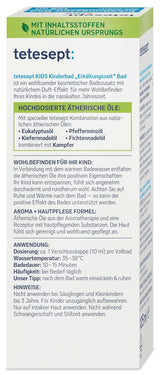 Tetesept Kids Cold Time Bath - additif de bain pour enfants pour la saison froide aux 4 huiles essentielles, relaxation et réchauffement, 125 ml Naty Shop