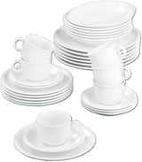 Seltmann Weiden 001.716175 Compact White service de table 30 pièces, blanc/simple