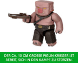 Mattel Minecraft Action Figure Set, Ghast avec attaque de feu, lumières, bruit, démarreur et projectile, Piglin Warrior, inspiré du film, JFB69 Figurines Naty Shop
