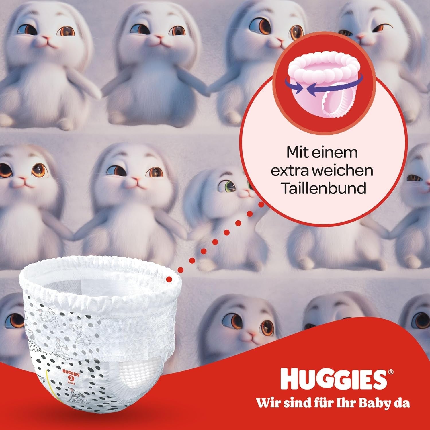 Huggies Little Movers Disney Pantalon, taille 6, 96 pièces (2 x 48), boîte mensuelle