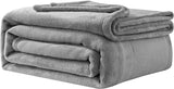 Couverture douillette en polaire moelleuse 130 x 150 cm - Couverture de lit - Grande couverture douce et plaid pour adultes - Lavable en machine - Chaud - Noir - Good Nite - Lits et couvertures - Gris 200 x 230 cm
