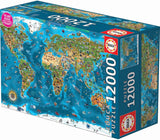 Educa - Merveille du monde, puzzle 12000 pièces adultes et enfants à partir de 14 ans, carte du monde (19057) Puzzle Naty Shop
