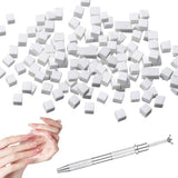 100 pcs Nail Art Schwamm Mit Metallgreifer, Éponge Pinceau Applicateur, Éponge Nagel Pinsel, Maniküre Zubehör Für Nägel, Um Eine Varaudzen von Gradient Nail Art Patterns Zu Ersetlen