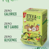Stevia + Erythritol 1:2 Tissu doux | 204 Sac Mythe 2,5 G | Ingrédients 100% naturels - 0 calories - 0 indice glycémique - Keto et Paleo - 0 Kohlenhydrate - Kein GVO - Castello depuis 1907-510 G Édulcorants Naty Shop