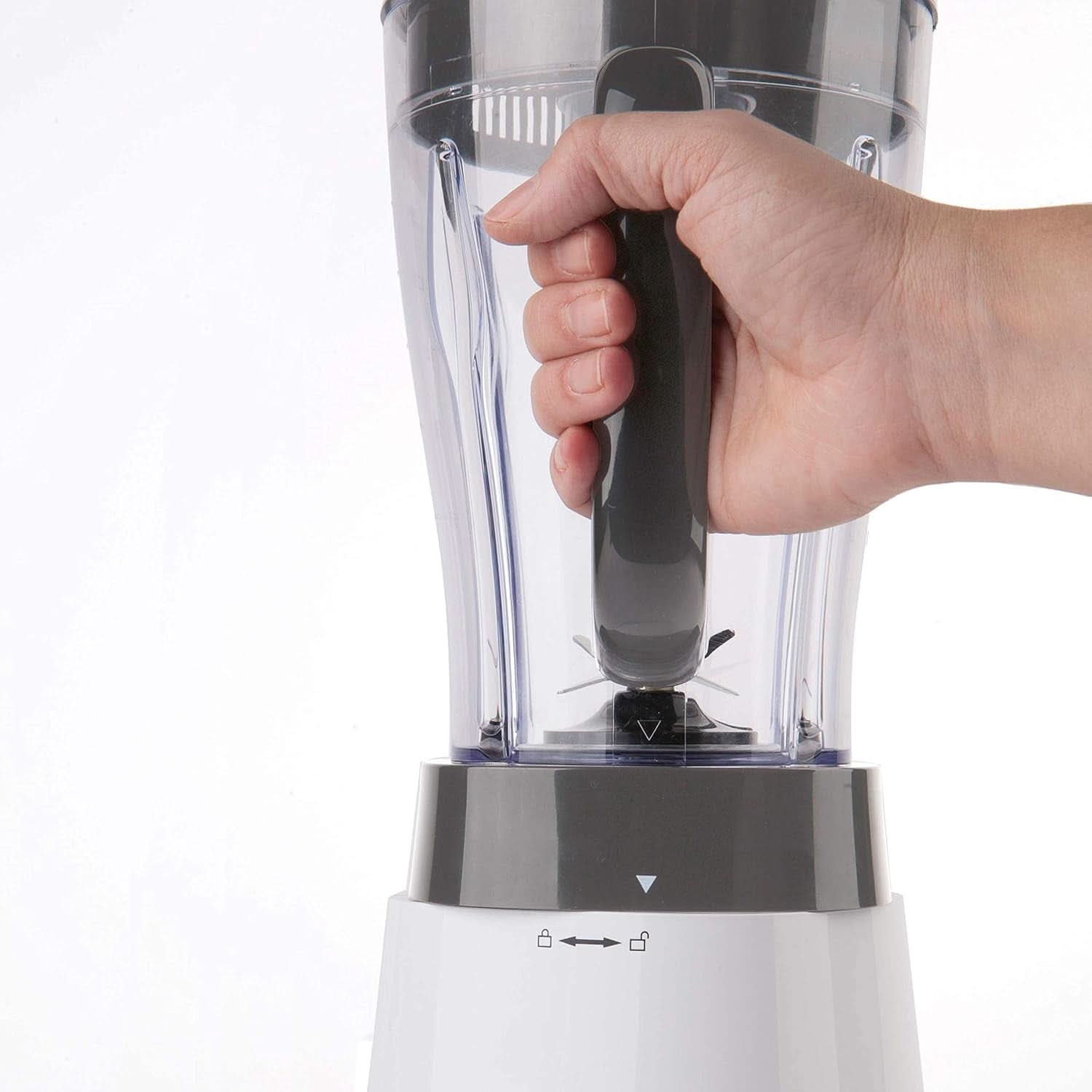 BLACK+DECKER Batteur sur socle | 500W | 2 vitesses | Fonction d'impulsion | Tapis Glask | 1,5L | Edelstahlmesser Mit 4 Klingen | Herausnehmbar Und Leicht Zu Reinigen | Cuisine Weiß Und Grau Naty Shop