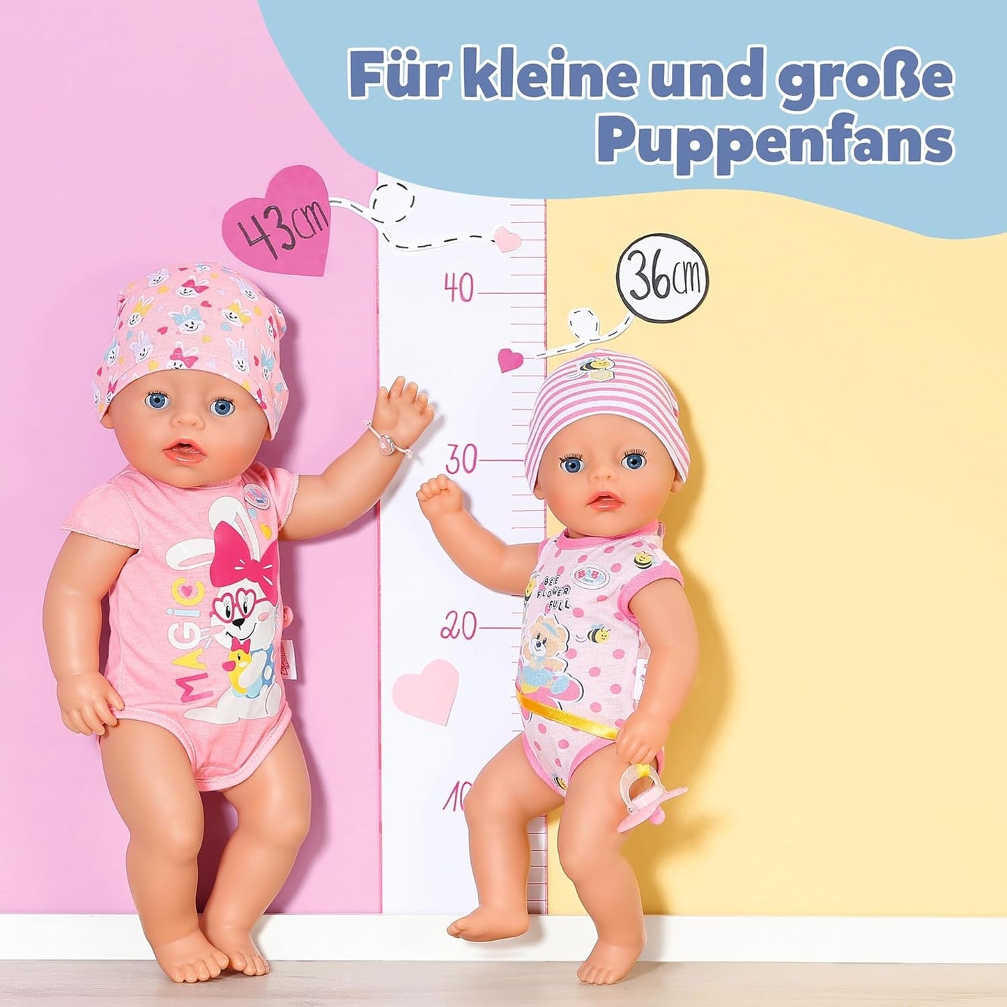 BABY Born Lena (Girl) - poupée 36 cm - 7 fonctions, y compris accessoires et matelas - Fonctionne entièrement sans piles - Convient aux petits enfants à partir de 1 an