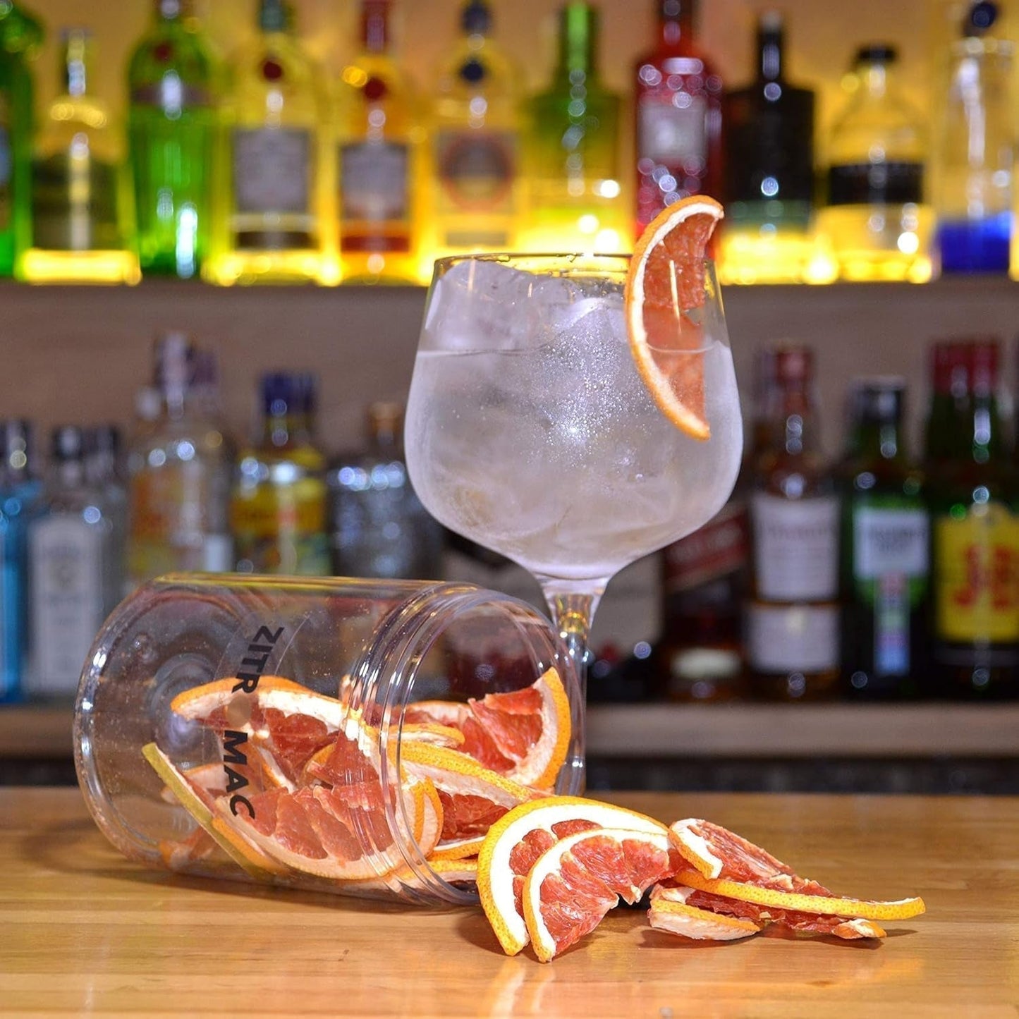 90gr Pamplemousse séché pour cocktails - Fruits secs sans sucre pour cocktails, décorations, confiseries, Noël, boissons - 100% Naturel Tranches séchées sans additifs Produits déshydratés Naty Shop