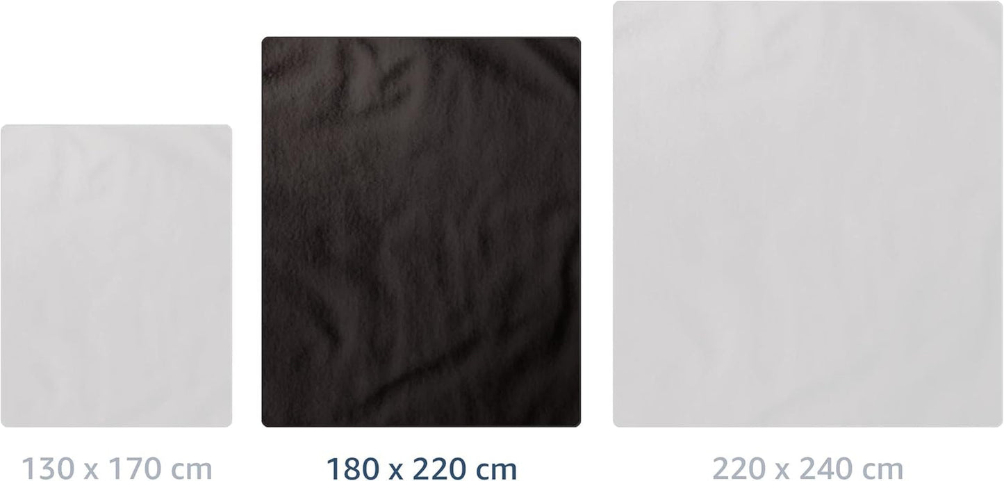 Amago - Couverture confortable, aspect cachemire, 180 X 220 cm - Noir Lits et Couvertures Besuche den Gözze-Store