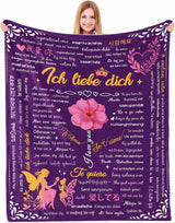 Cadeaux pour maman, cadeau d'anniversaire pour les couples, les femmes, les épouses, les sœurs et les mères, sécurité idéale pour la fête des mères, la Saint-Valentin et Noël 127 x 152,4 cm Yasrlvun Lits et couvertures Titre par défaut