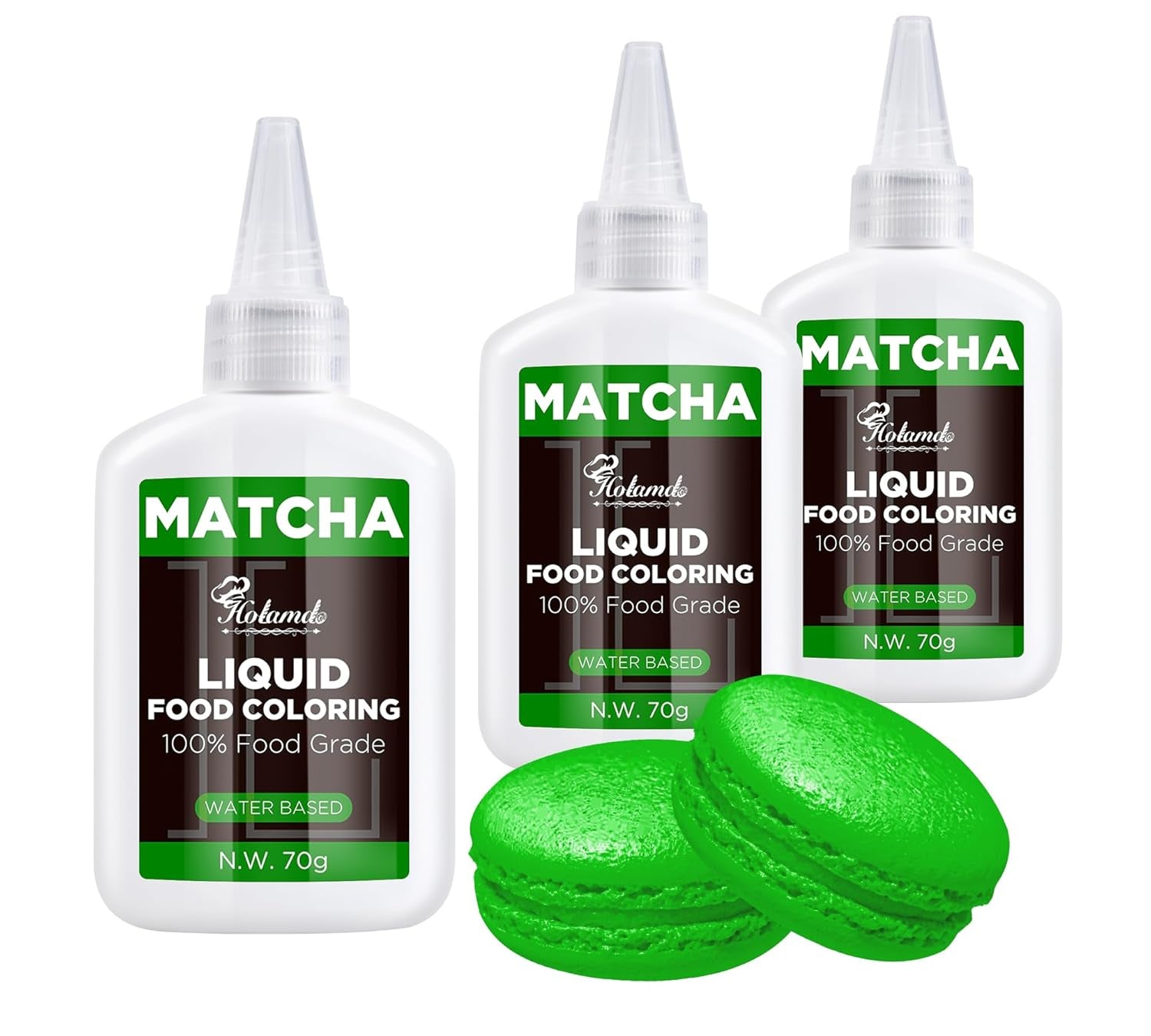 Colorant alimentaire liquide, ensemble de colorants alimentaires velours rouge pour la cuisson de gâteaux, macarons, biscuits, colorant alimentaire pour la décoration de gâteaux, liquide pour colorer les boissons (70 g x 3)