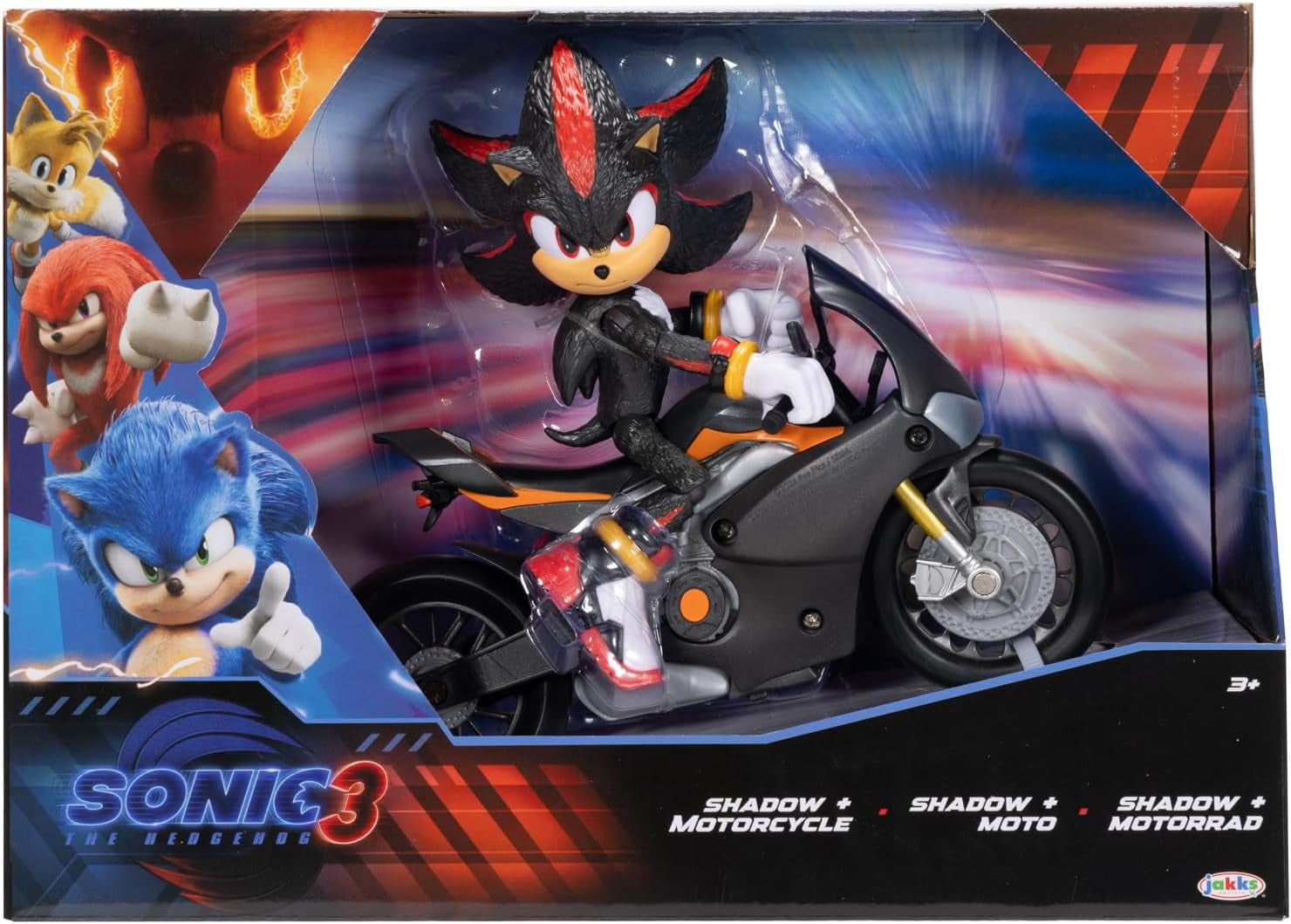 Sonic 3 The Movie Shadow Figure, 15 cm, mobile, y compris Shadow Mobile de Jakks Pacific, Acoustic, Black Action figures Naty Shop