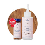 Ensemble de colorations permanentes pour cheveux, couverture 100 % des gris, coloration maison, 0 % d'ammoniaque, teintures capillaires multidimensionnelles, teintures capillaires professionnelles, Naty Shop, teinture capillaire, blond moyen, fraise 8Gc