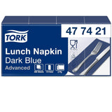 Tork Linstyle 509542 Serviettes cocktail noires, pli 1/4, 1 pli, 23,8 x 23,8 cm, 1 x 100 serviettes