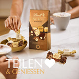 Chocolat Lindt | Mélange pour sac NUXOR | 103g | Cubes de chocolat crémeux au Gianduja en trois assortiments avec noisettes entières grillées | Cadeau chocolat