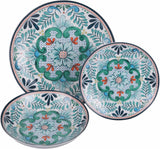 Service de table en porcelaine 18 pièces, 6 services d'assiettes différents, Andalousie