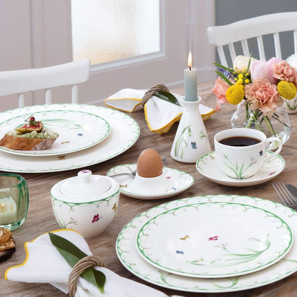 Villeroy & Boch – Colorful Spring Zuckerdose 300 ml Weiß/Bunt, Spülmaschinenfest, Mikrowellensicher, Dose Frühling, Deko Ostern, Oster Deko, Frischhaltedose, Vorratsdose, Premium Porzellan