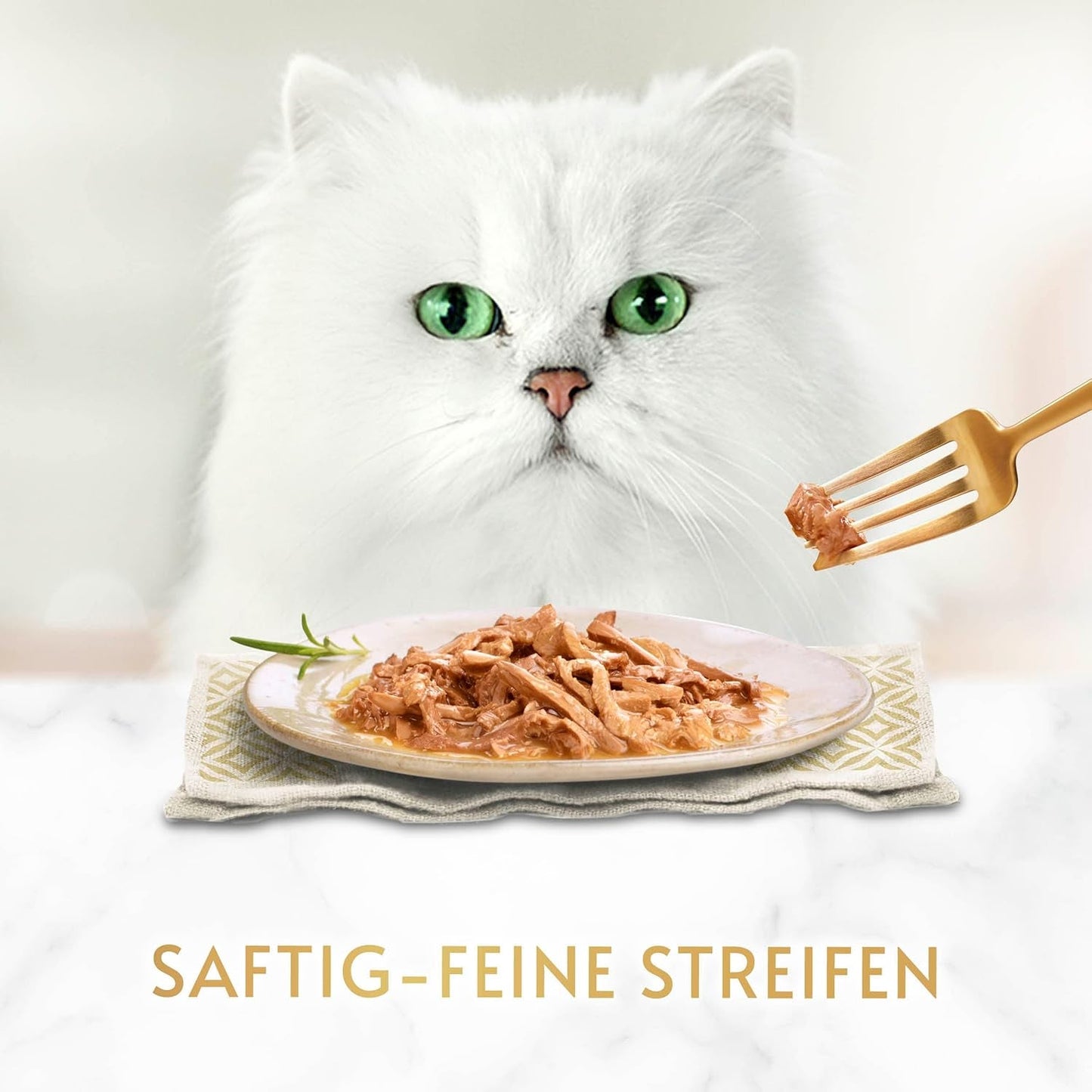 Gourmet Gold Succulent Fine Strips, Nourriture humide pour chat au poulet, paquet de 12 (12 x 85 g)