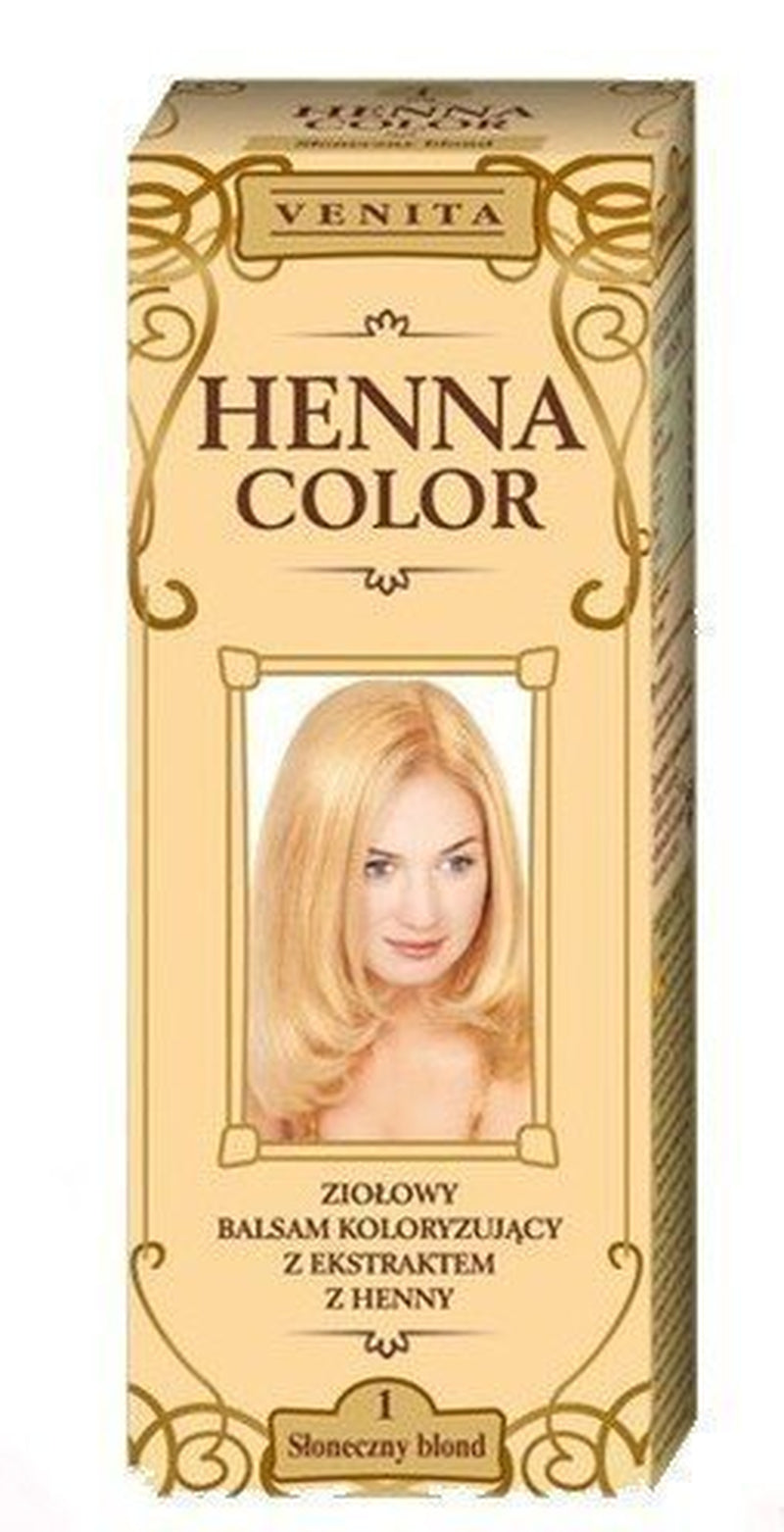 Henna Color 111 Après-shampooing naturel pour cheveux blonds, effet de coloration naturelle, henné Eco, teinture capillaire, Naty Shop, blond clair, 75 ml (1 paquet)