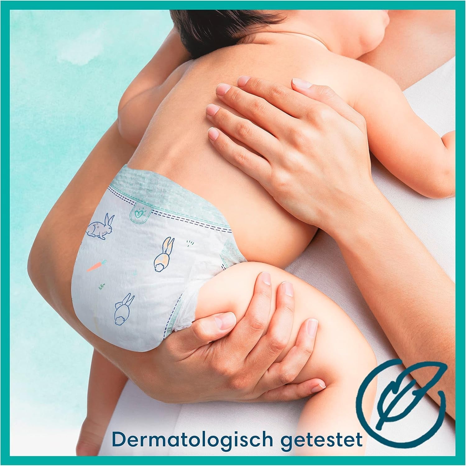 Couches Pampers pour bébé, taille 2 (4-8 kg), Harmony, boîte demi-lune, protection douce de la peau et ingrédients à base de plantes, 240 unités