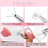 100 pièces de pinceaux à ongles sans latex, pinceaux à ongles ombrés, pinceaux à ongles avec pinces métalliques, 100 feuilles de papier Nailart, boîte d'emballage en papier, applicateur de pinceaux de manucure pour vernis à ongles Nailart
