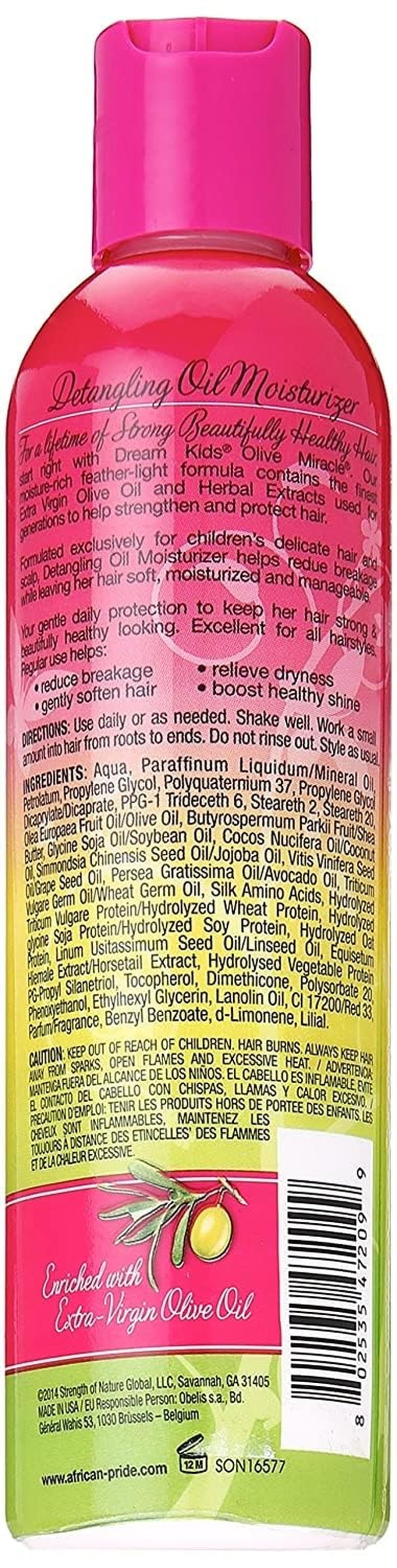Huile démêlante anti-casse Dream Kids Olive Miracle hydratante 236 ml/8 fl.oz Produits démêlants Naty Shop Titre par défaut