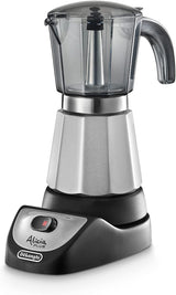 De'Longhi Alicia Plus EMKM6.B Moka Pot (rotatif à 360°, 550 W) Argent-Noir