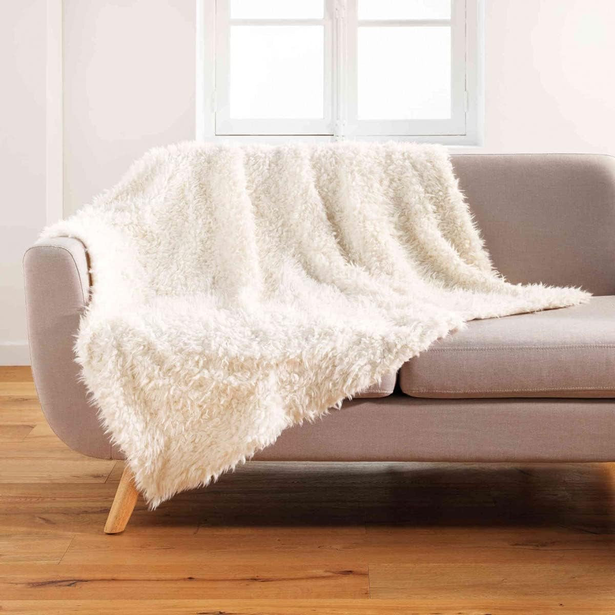 Douceur D'Intérieur, Couverture (125 X 150 Cm) Mouton, fausse fourrure Couettes et couettes Naty Shop Multicolore 180 X 220 Cm