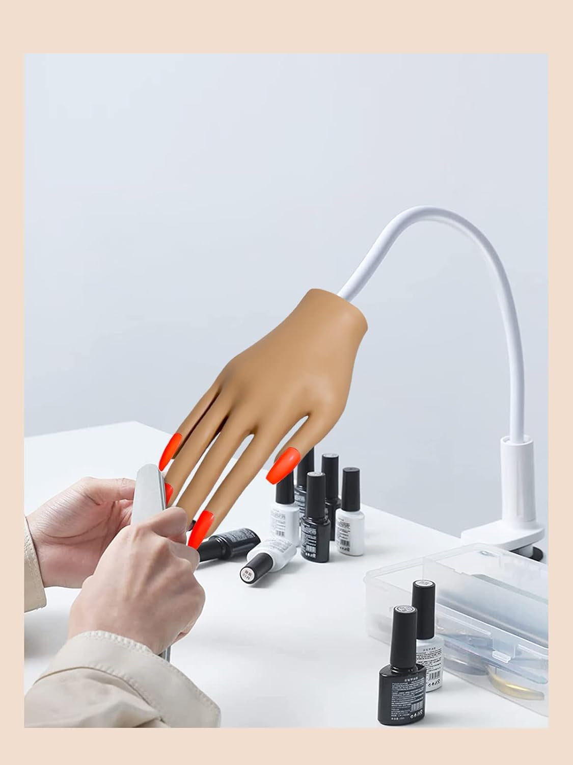 200 pièces de pointes d'ongles de remplacement transparentes : pointes d'ongles en acrylique pour la pratique manuelle pour la conception des ongles