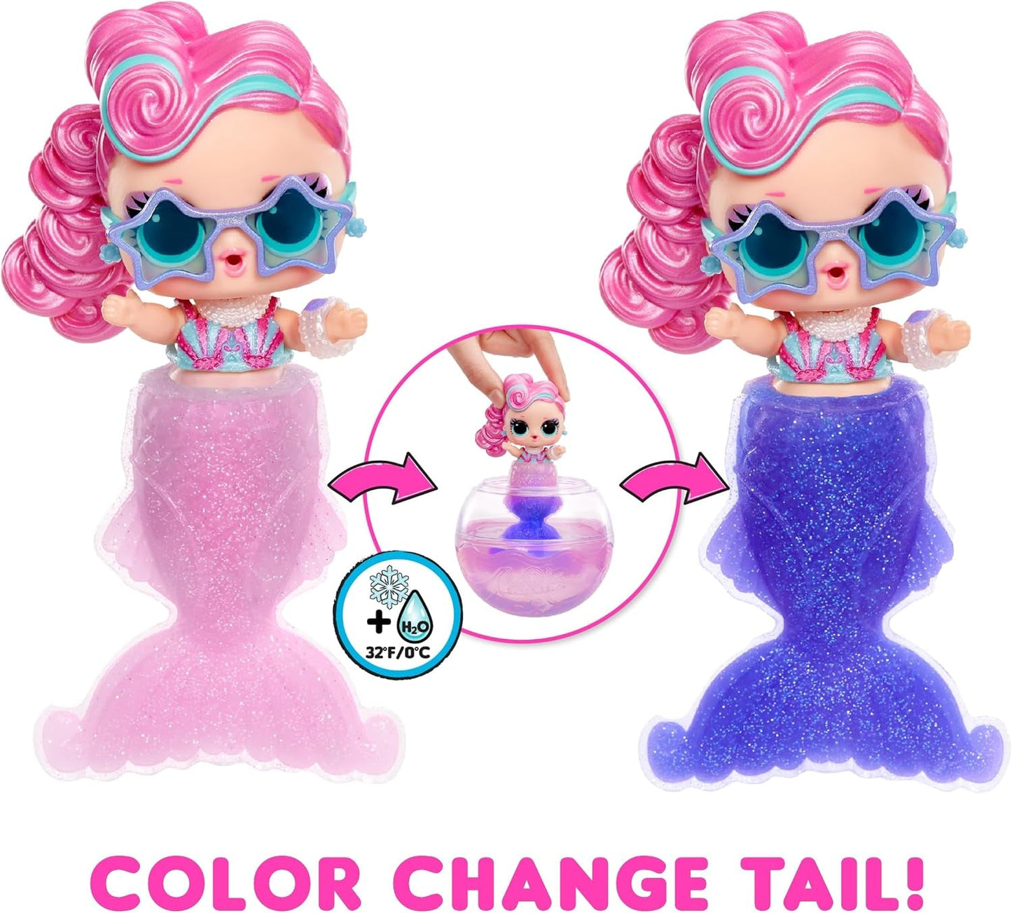 Mdr Surprise ! Mermaids Tots - Mini poupées à la mode avec queues changeantes de couleur - Convient aux collectionneurs, filles et garçons âgés de 4 ans et plus